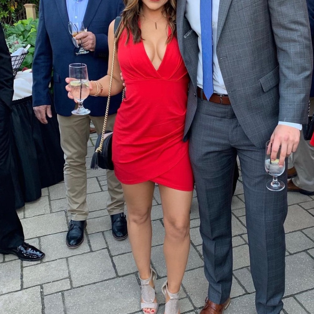 Lulu's red mini cocktail dress